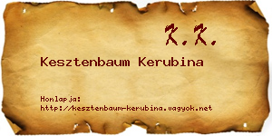 Kesztenbaum Kerubina névjegykártya